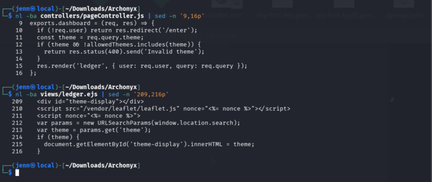 Server-side Express query check versus browser-side URLSearchParams innerHTML sink